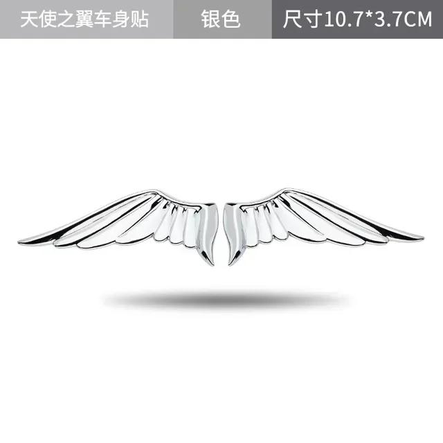 

Universal 1Pairs 3D Metal Angel Hawk Bird Wings Motorcycle Car Rear Boot Trunk Emblem Badge Sticker Decals Styling Accessories