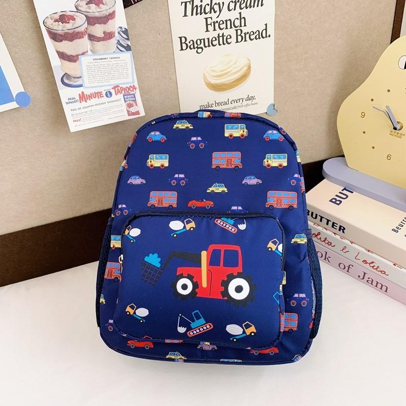 Backpack Large Capacity Cartoon Dinosaur Forklift Simple Schoolbag Girls Boys