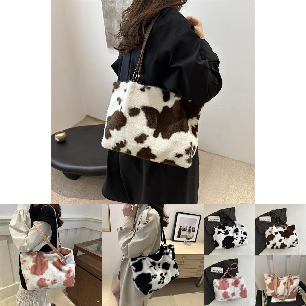 Stylish And Chic Tote Bag For Women With Plush Material And Unique Aesthetic Design