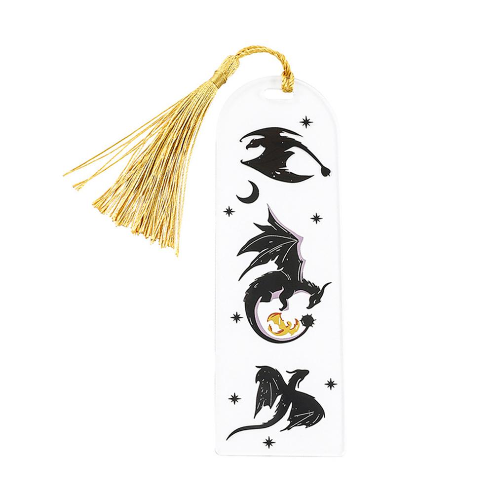 Anime Black Dragon Bookmarks Collection Gift for Book Lovers Acrylic Book Mark for Men Women Teacher Friend Kid Marker Reading