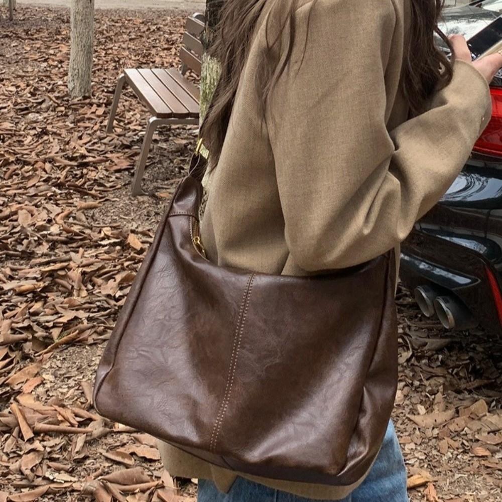 Hobo Boston Crossbody Bag Y2k Women Handbag Fashion Leather Shoulder Bag Ladies
