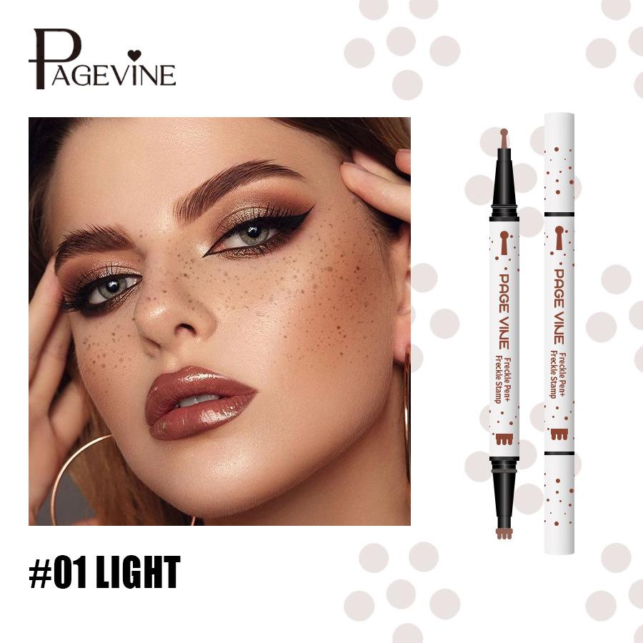 PAGE VINE Dual End Freckle Stamp Pen Long Lasting Concealer 1# LIGHT