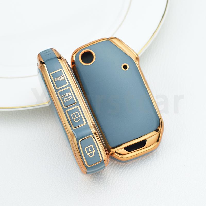 TPU Car Key Cover Case Shell Fob Holder for Kia Proceed Cerato Sportage Ceed Soul Xceed Niro EV Seltos Telluride Sorento K3 K5