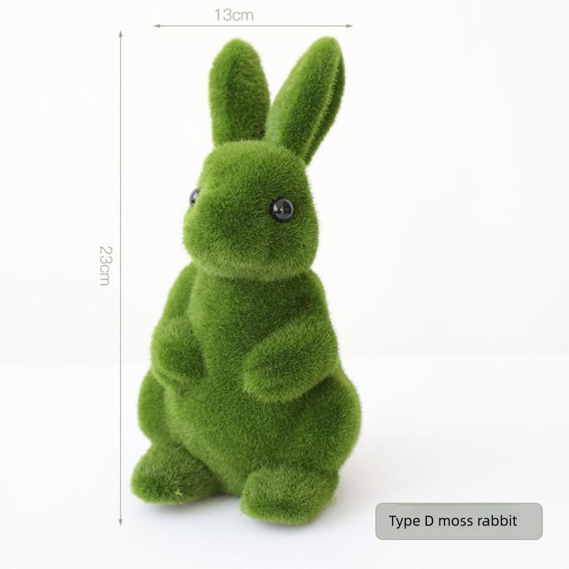 

Искусственный мох в лесном стиле, мох в виде маленького кролика, декор для садовой сцены, садовое украшение, украшение для цветочного горшка Type D Moss Rabbit