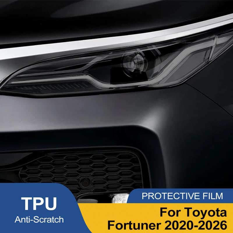 For Toyota Fortuner 2020-2026 Smoke Black Pre Cut Car Headlight Protective Film Anti-Scratch High-Gloss Auto Vinyl Wrap Film