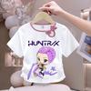 Children's Fairy Tale Witch Girls Group Bowtie Fashion Top - Summer Girls' Pure Cotton Short-Sleeved T-shirt