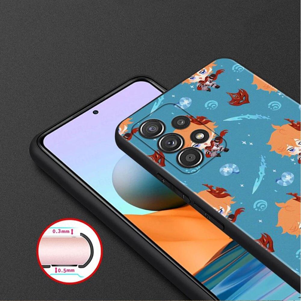 Shell Capa For Samsung Galaxy A12 A52 A51 A72 A02s A32 4G A71 A31 A41 A21s A13 A73 A23 A53 A33 A03s A22 Genshin Impact Case