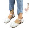 Large Size Retro Flat-soled Sandals New Spring and Summer Round Head Shallow Mouth Word with Casual Soft-soled Single Shoes