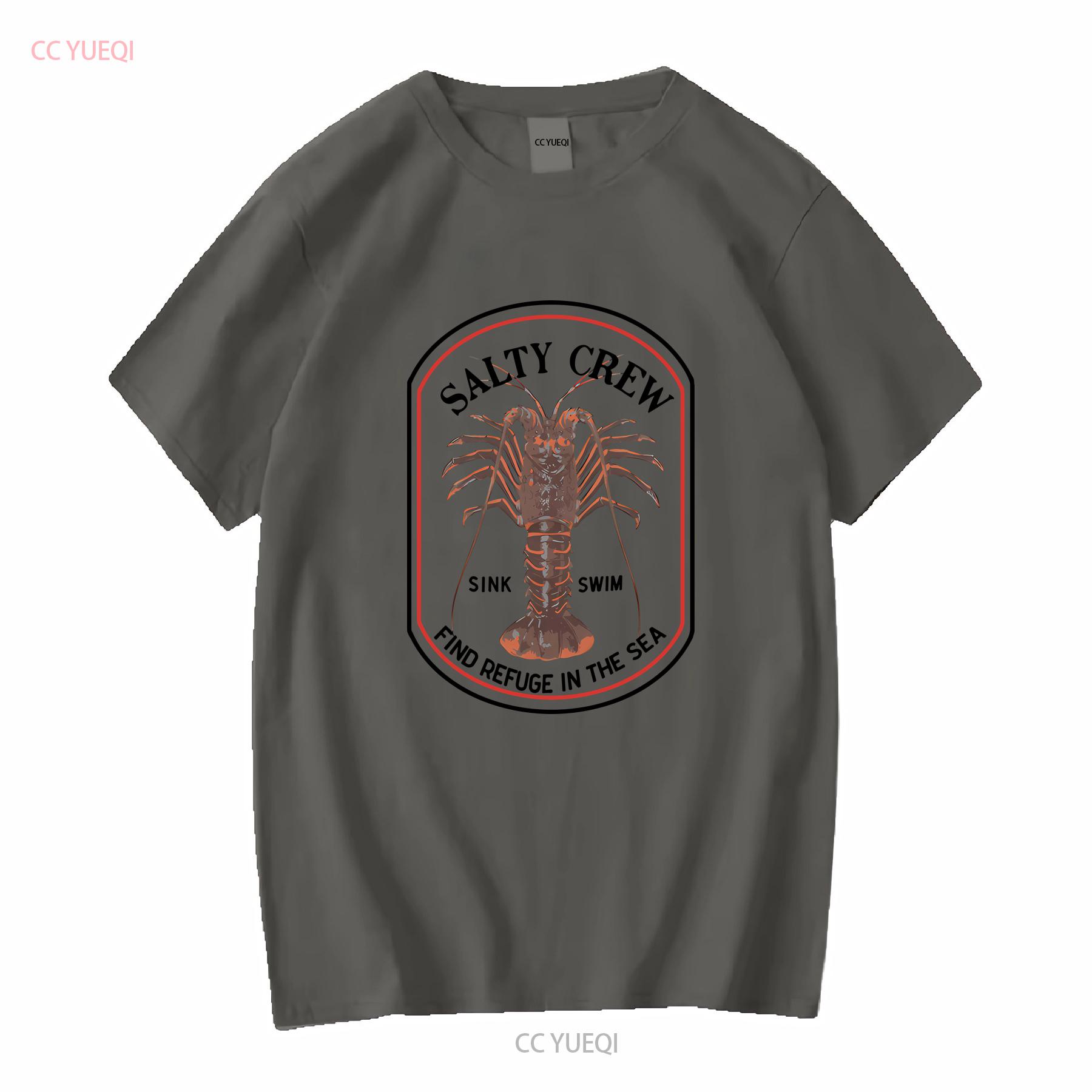 

Salty Crew Spiny T Shirt Light Blue long or short sleeves vintage Washed Unisex Stylish fashion Soft Breathable graphic 4XL