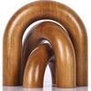 3Pcs Wood Arch Decorative Objects - Coffee Table Decor, Aesthetic Arch Design Shelf Decor, Neutral Home Decor Accents, Modern Minimalist Bookshelf