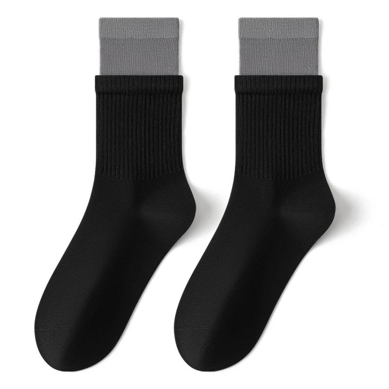Women Spring and Autumn Double Mouth Suction Perspiration Breathable Anti Pilling Sports Tube Socks