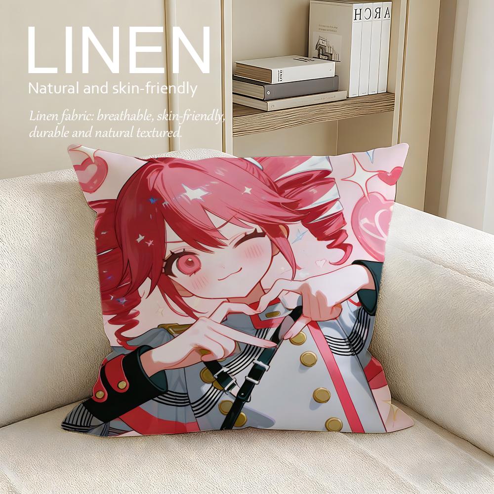 Cute Kasane Teto Anime Cushion Cover Pillowcase Set Pcs x x Breathable Washable Sofa Cushion Cover