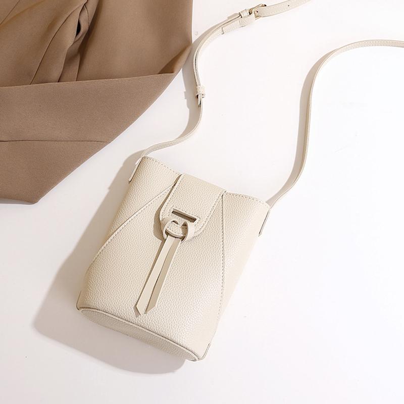 Women's Shoulder Bags Soft Hasp PU Leather Mini Handbag Large Capacity Crossbody Bags Solid Color Phone Purse CLE