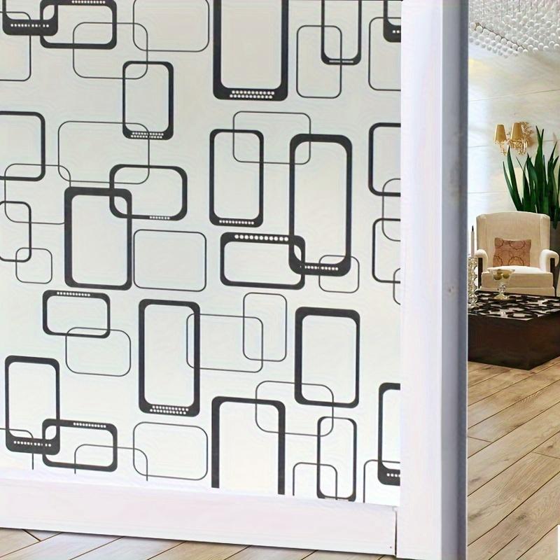 

Самоклеящаяся геометрическая оконная пленка шириной 45 см, защита от приватности и тепла/УФ-лучей, непрозрачная вырезаемая наклейка для декора ванной комнаты, офиса, кухни 45*500cm