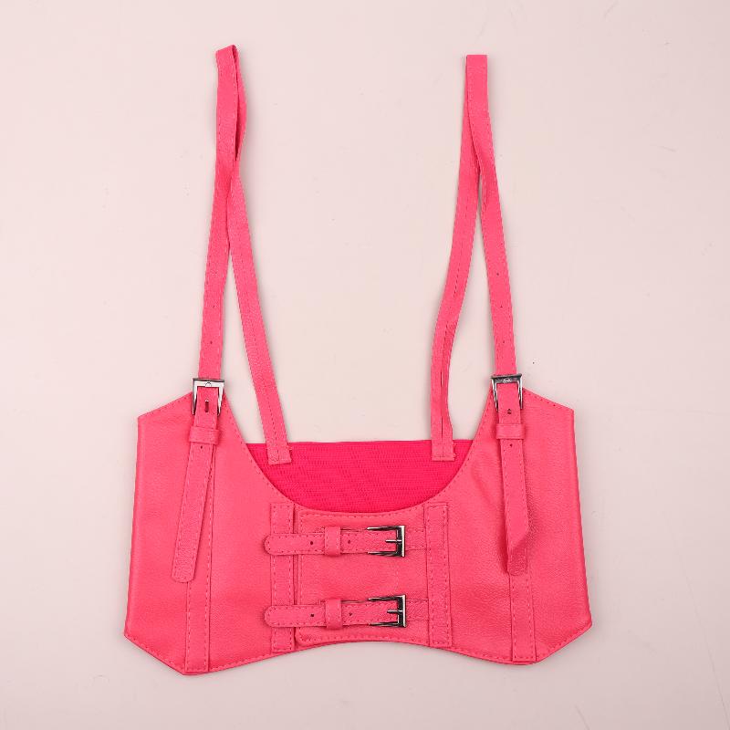 1Pc Women'S Waist Belt Underbust Corset Pu Leather Adjustable Punk Cummerbund Corset Wide Belts Dress Costume Waistband Cincher