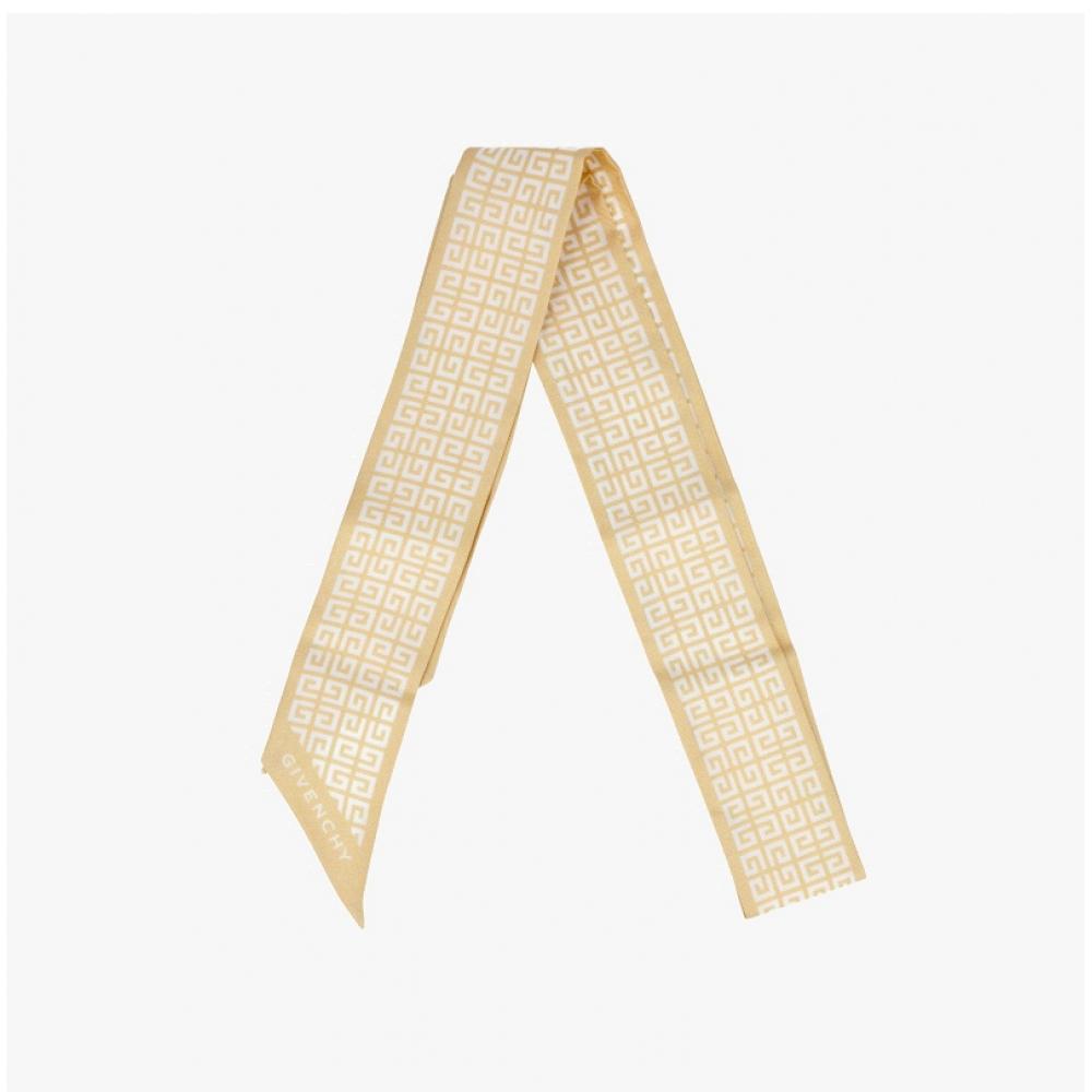 Givenchy 4g Monogram Print Skinny Twill Silk Scarf Bg00axg002