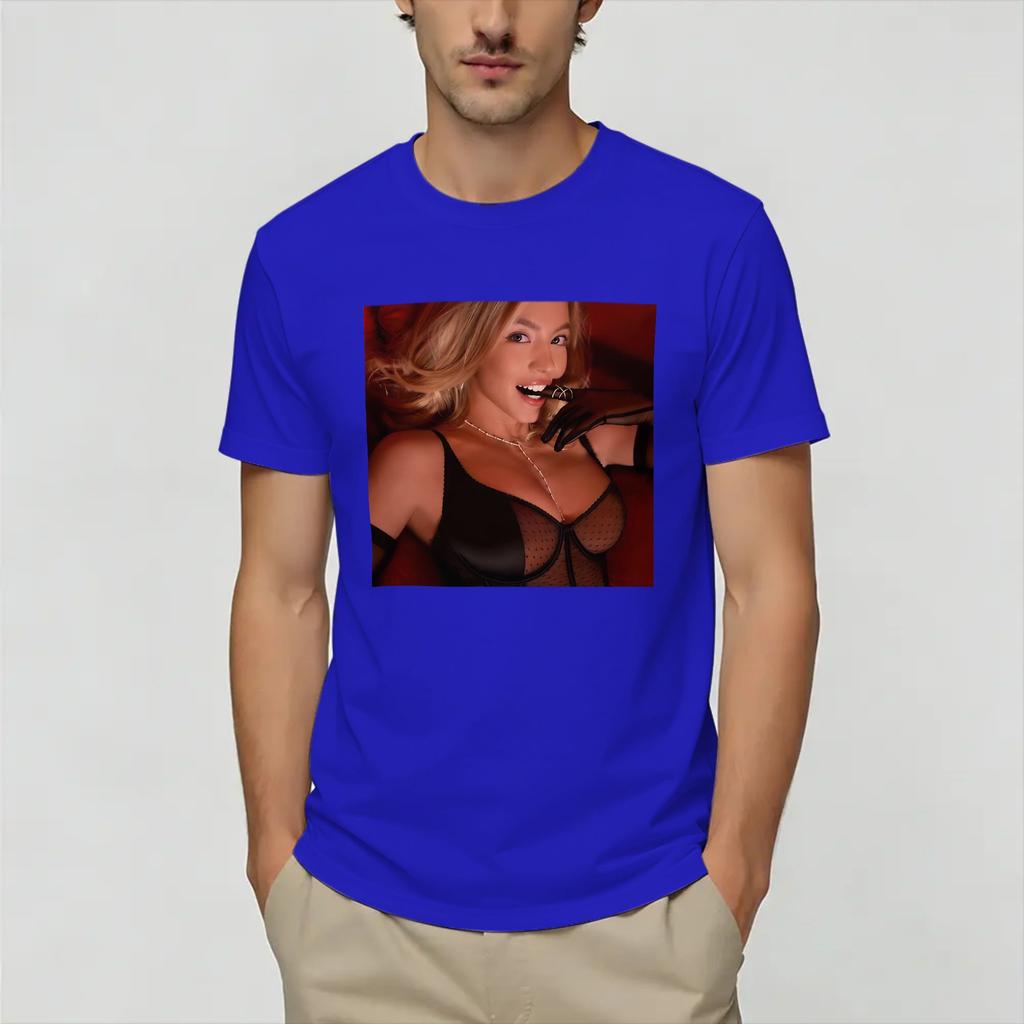 Sydney Sweeneys Tshirt Summer Hippie T Shirts Unisex 100 Cotton Oneck Oversize Top Tees Short Sleeve Streetwear Tshirt