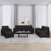 Vidaxl 4-Seater Sofa With Cushions, Black, Faux Leather
