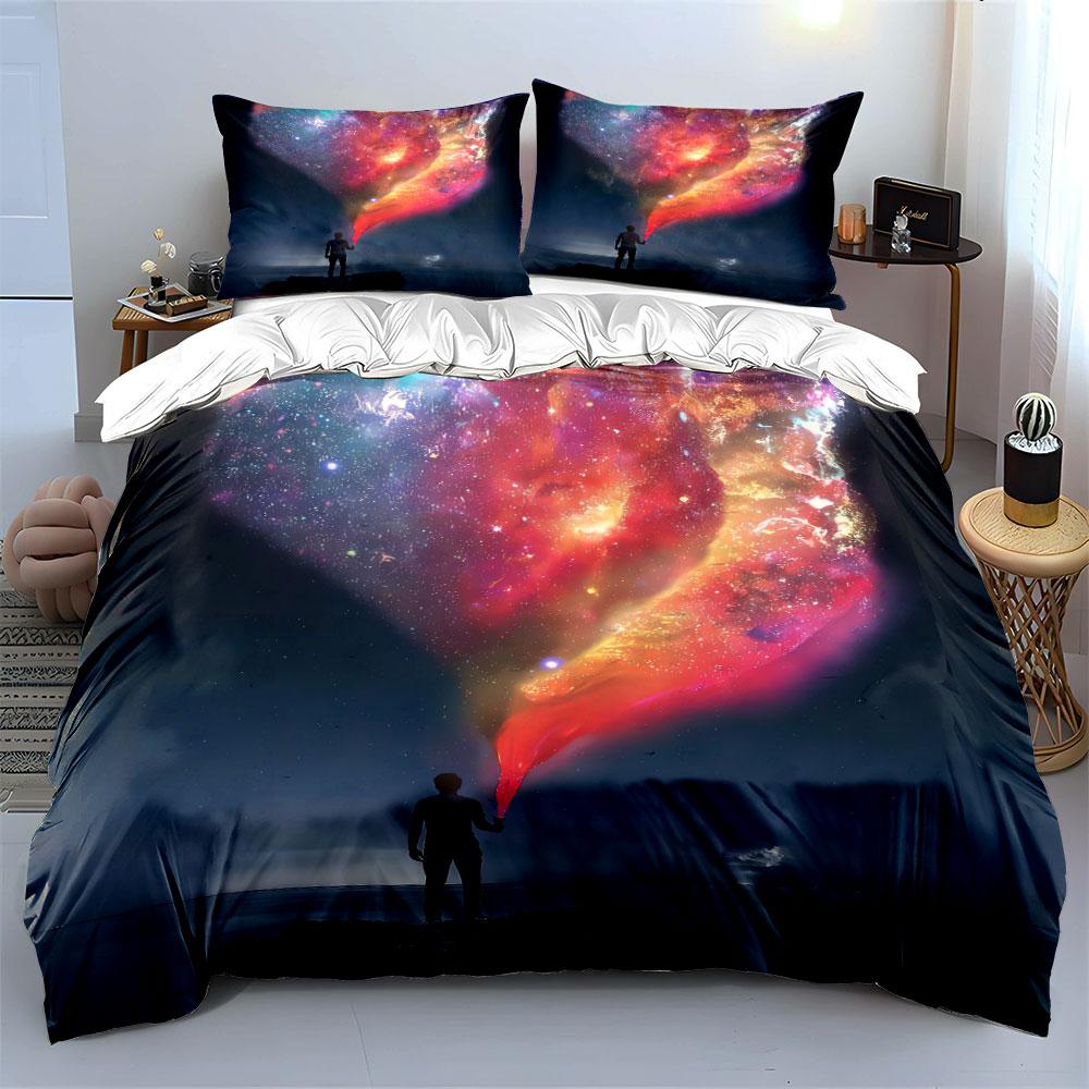 Galaxy Art Set Home Decor Soft Comfortable Duvet Cover Bedding Set Included 1*Duvet Cover & 2*Pillowcases, Gift