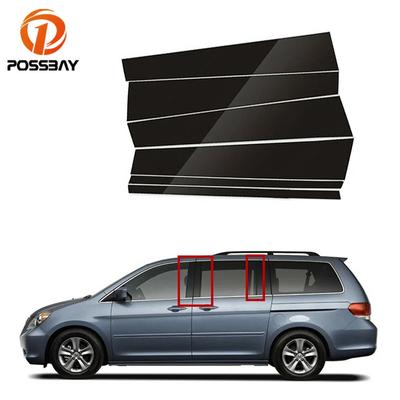 6pcs/set Car Pillar Posts Door Window Cover Trim Stickers for Honda Odyssey 2005-2010 Car Exterior Accessories