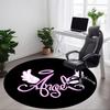 1pc Angel WingsChair Carpet for Office, Indoor Non-Slip Washable Polyester Fiber Carpet, Mat For Office, Machine Washable