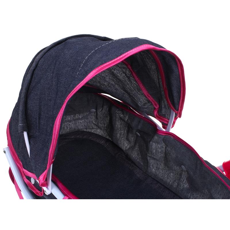 Καρότσι Κούκλας Βαθιά Καλαθούνα Αναδιπλούμενη Τέντα Ροδάκια Αφρού