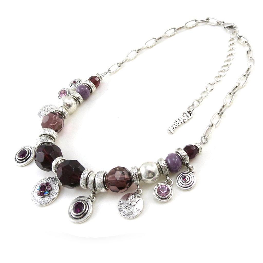 Les Trésors De Lily [C5353] - Collier Créateur 'Belle des Champs' Violet