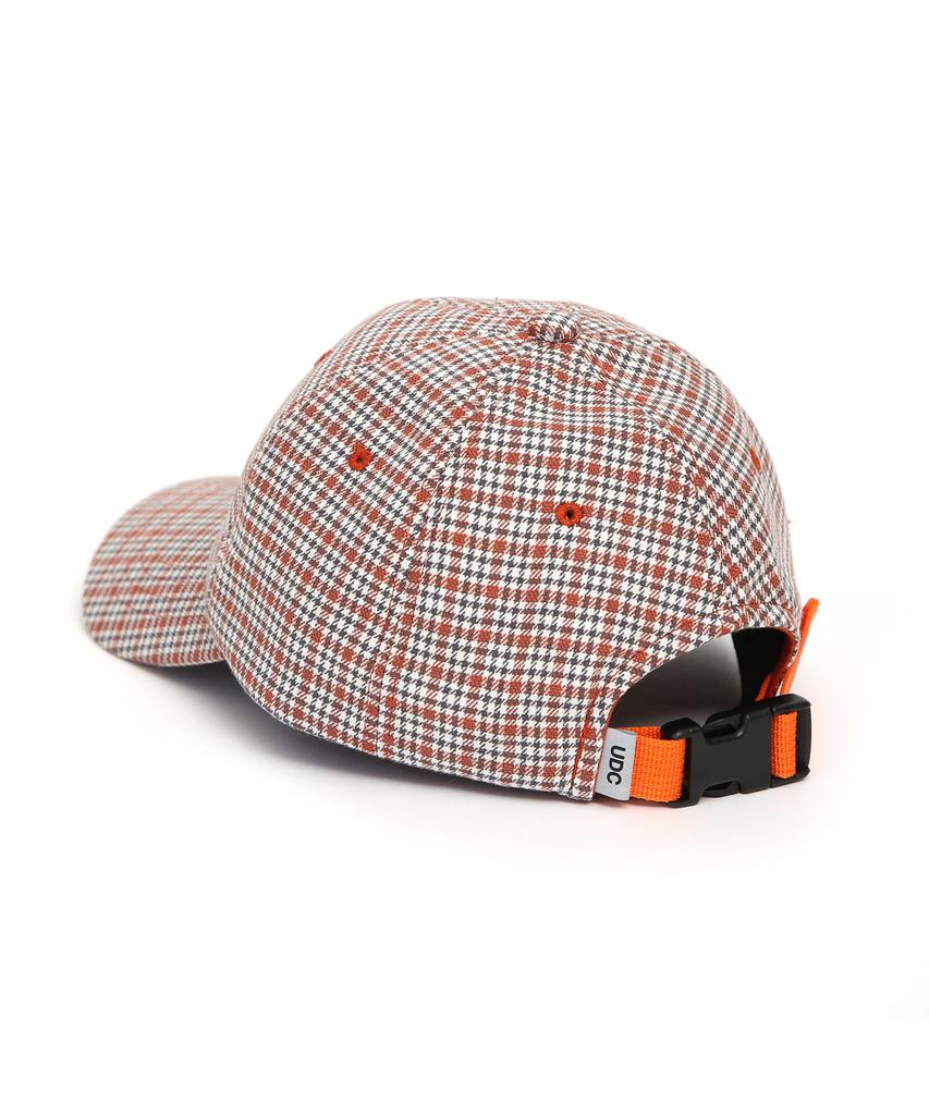 Eondeokeonteulol Check Pattern Ball Cap Pop Hound / Authentic Bb / Orange Check