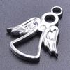 No Fade Silver Color Stainless Steel Angel Charms For Jewelry Making Supplies Handmade Necklace Earrings Pendant DIY Heart Cross
