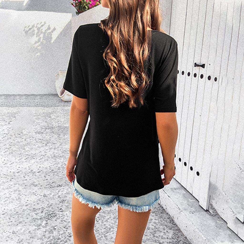 Casual Women's Solid Color Temperament Casual Solid Color Zipper Short-sleeved Tops