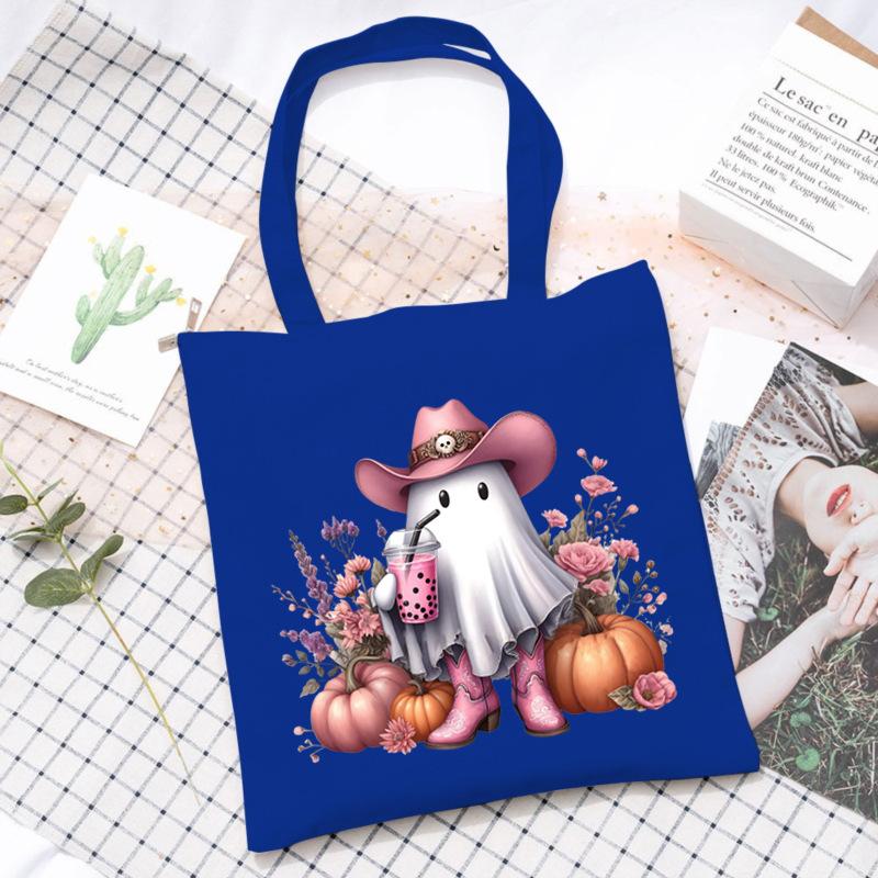 Halloween Halloween Printed Canvas Bag Lazy Style Trend Student Leisure Shoulder Bag Large Capacity