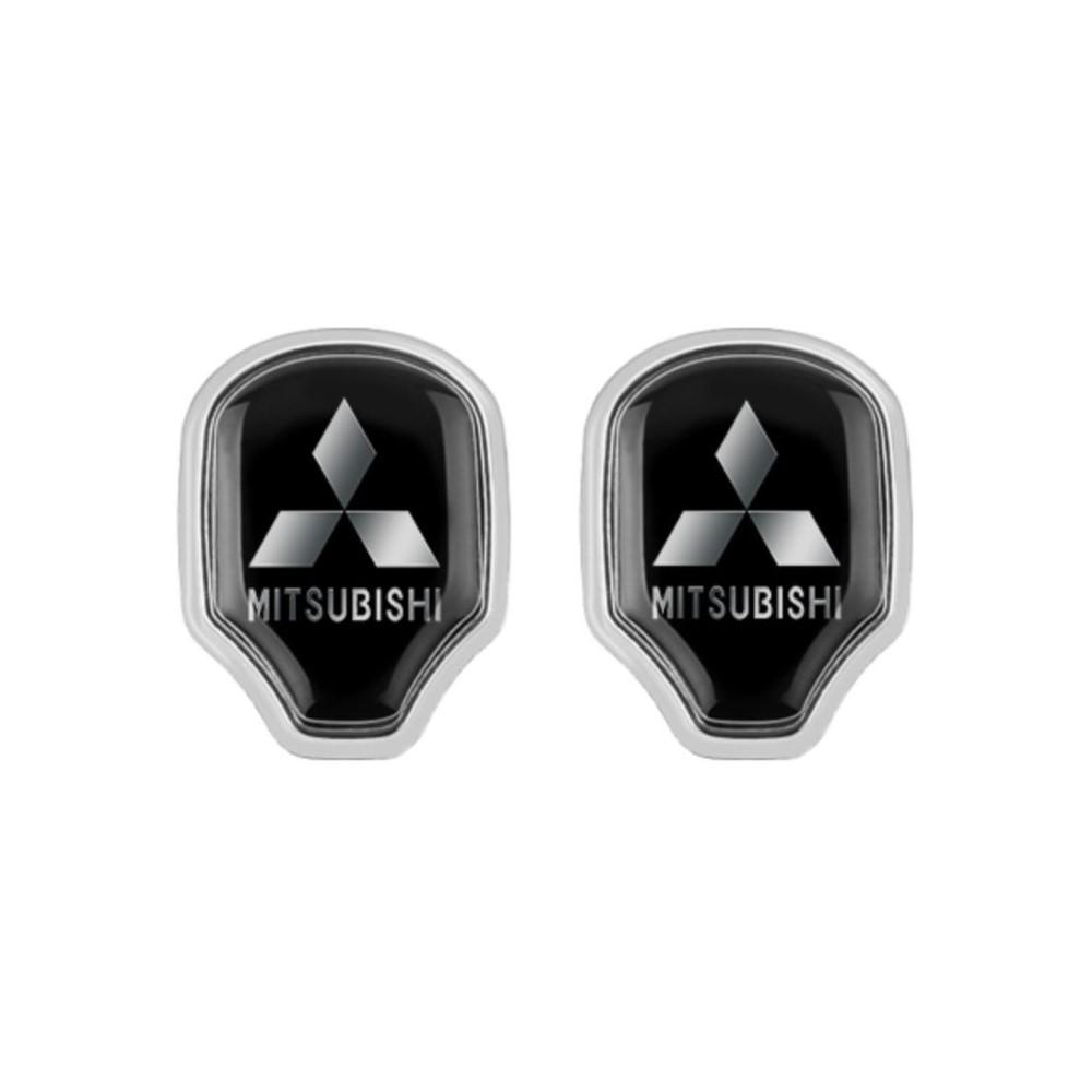 1/2Pcs 3D Metal Car Interior Storage Hook Up Sticker Accessories For Mitsubishi Lancer 9 10 Outlander 3 Asx L200 Pajero Eclipse GB1