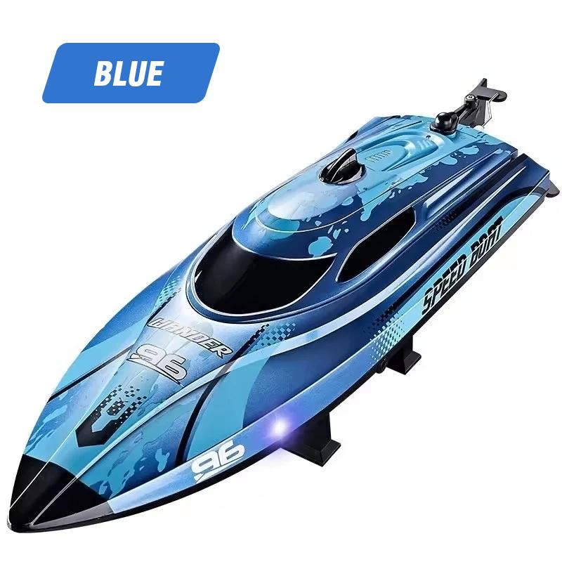 High-speed Remote Control Boat with Waterproof Illuminated 25KM/H RC Speedboat Outdoor Water Electric Toys for Children Kid Gift