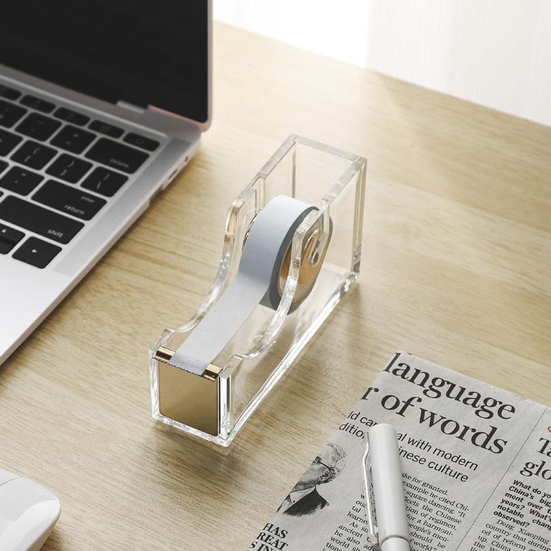 Acrylic Tape Dispenser Tape Dispenser Desk Office Desk Supplies Tape Holder Desktop Tape Dispenser Organier