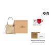 Coach Town 21 Classic Monogram Print Bucket Bag Women Handbags Khaki 2312-IMDQC