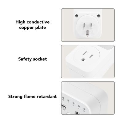 Smart Home Dual USB Ports Timer 2 USB Ports Multifunctional Countdown Timer 6H 1800W Voltage Protector Lamps Indoor