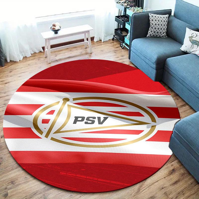 Philips Sport Vereniging Round Area Rug,Carpet Rug for Living Room Bedroom Sofa Playroom Decor,Non-slip Floor Mat