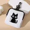 Trendy Cartoon Printed Mini Keychain Bag Creative Luxury Earphone Key Bag Cat Pattern Storage Bag Bag Accessories