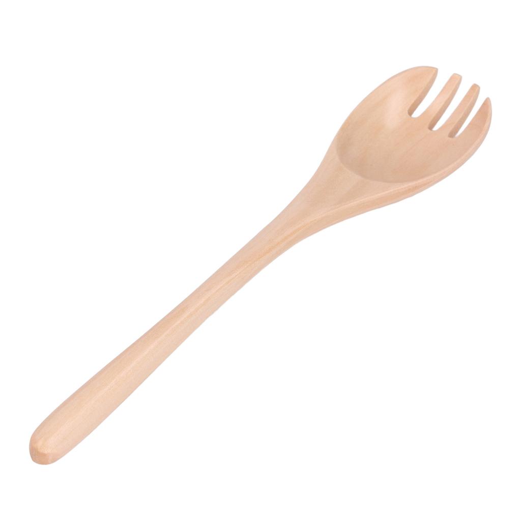 Fruit Salad Fork Wooden Long Handle Dessert Fork Kitchen Cutlery for Household Restaurant