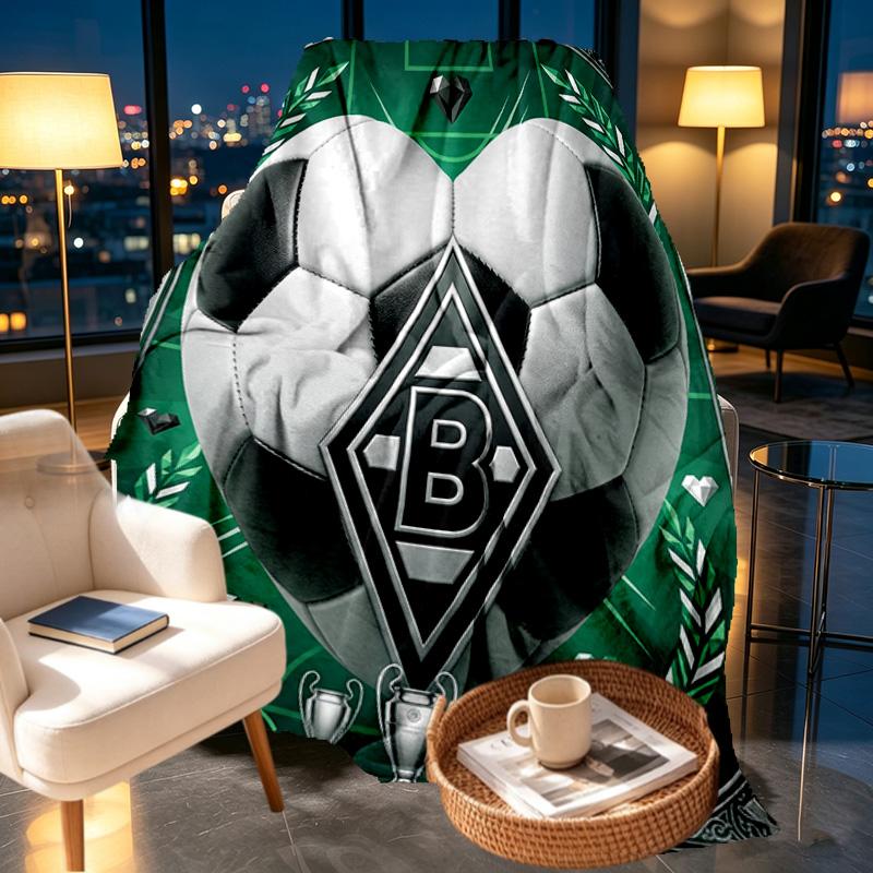 Borussia Monchengladbach Print Blanket - Soft & Comfortable, for Bedroom, Travel, Sofa, Home Decoration - Birthday Christmas Gift for Friend