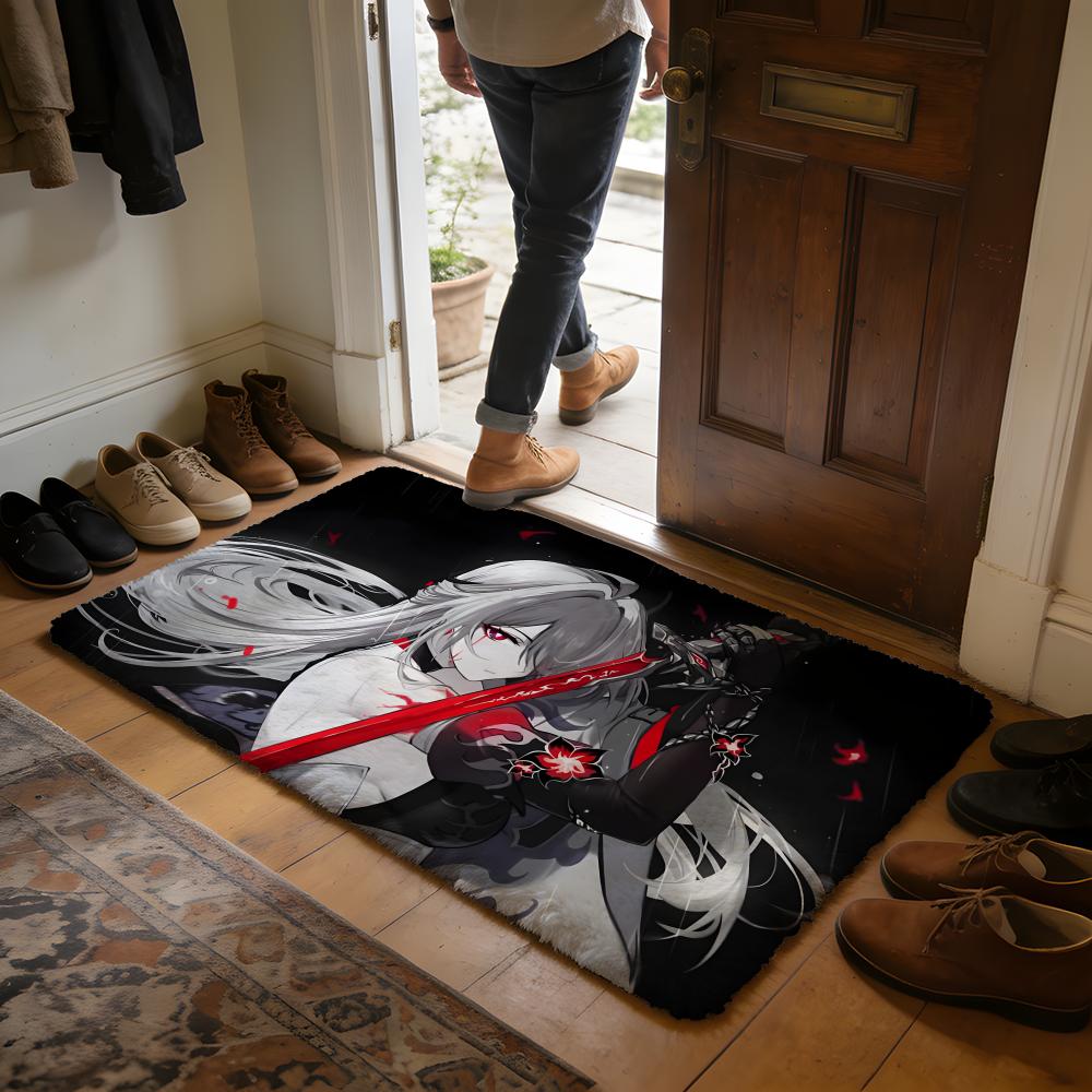 AAcheron Honkai Star Rail Floor Mat Soft Flannel Absorbent Mat Non-Slip Rug Home Bedroom Bathroom