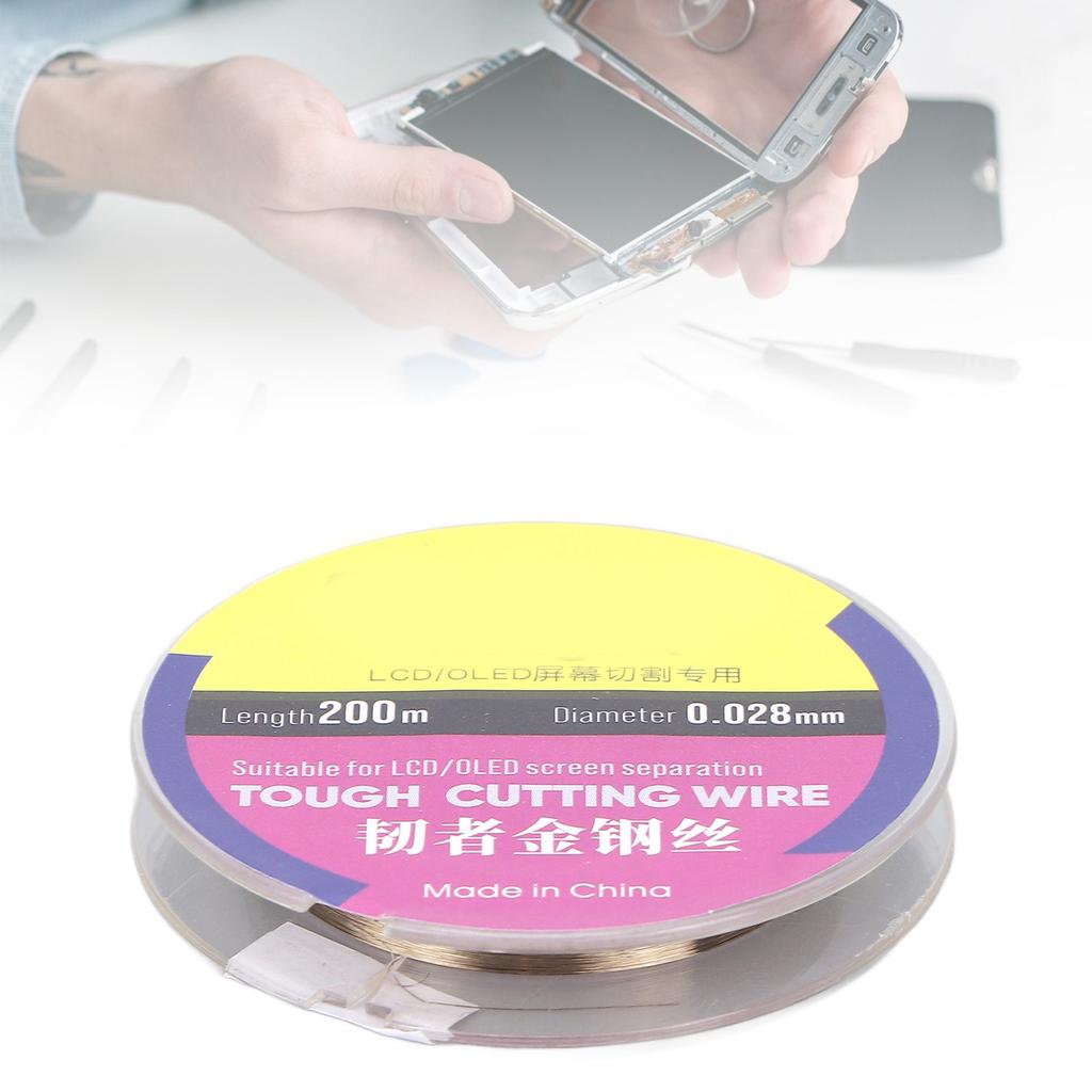 200M Phone LCD Screen Cutting Line High Hardness Steel Phone LCD Screen Separating Wire