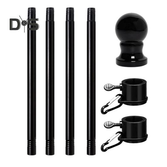 Vlajková tyč Kovová vlajka, která se nezamotá, odolná vůči povětrnostním vlivům Venkovní vlajková tyč Snadná montáž Segmentové vlajkové tyče pro obytné domy s verandou