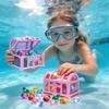 Children's Water Play Treasure Chest Toy Set with Assorted Gem Shapes for Summer Pool Diving Games Suitable for Outdoor and Indoor Use