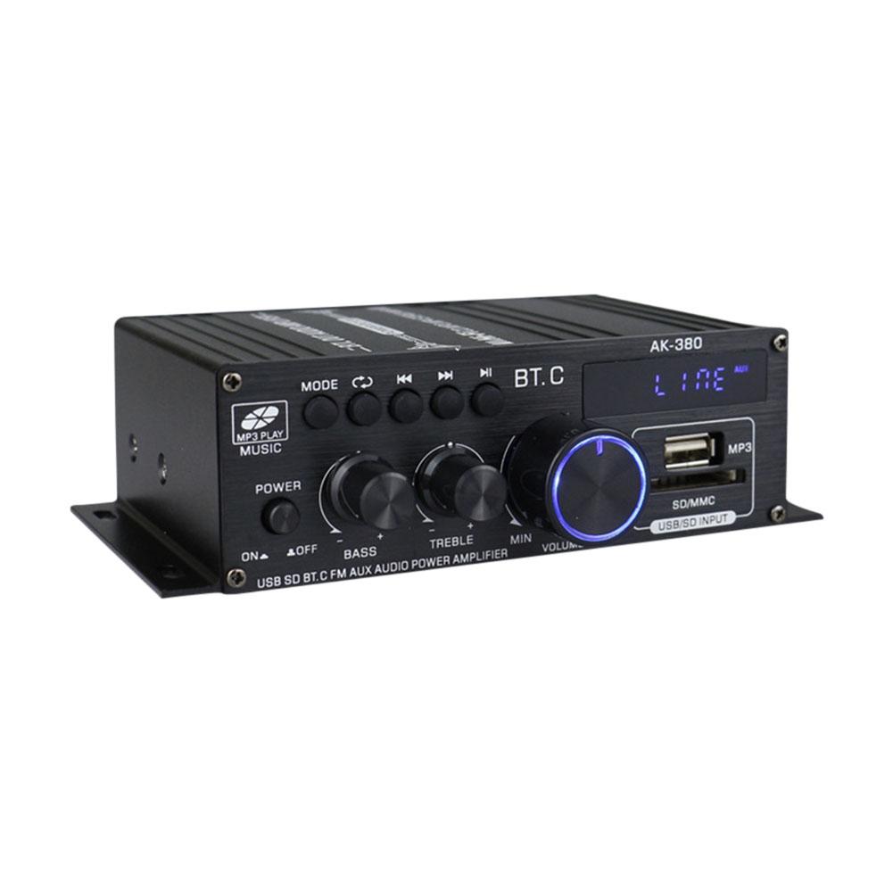 Bluetooth 2-channel Hifi Stereo Power Amplifier For Home Car Karaoke Party Audio System