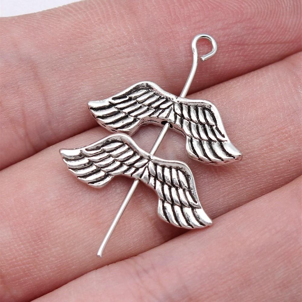 Liebe Flügel Kleine Lochperlen Spacer Zubehörteile Kinder Schmuck Ausverkauf DIY