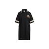 Vestido Polo Mc Originals com Decoração de Listras e Gola Vestido Feminino Preto HS1929