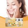 Crème hydratante et réparatrice pour le visage Curcuma + Vitamine C Éclat, Anti-âge et hydratante avec aloès vera, huile de menthe poivrée et hyalu