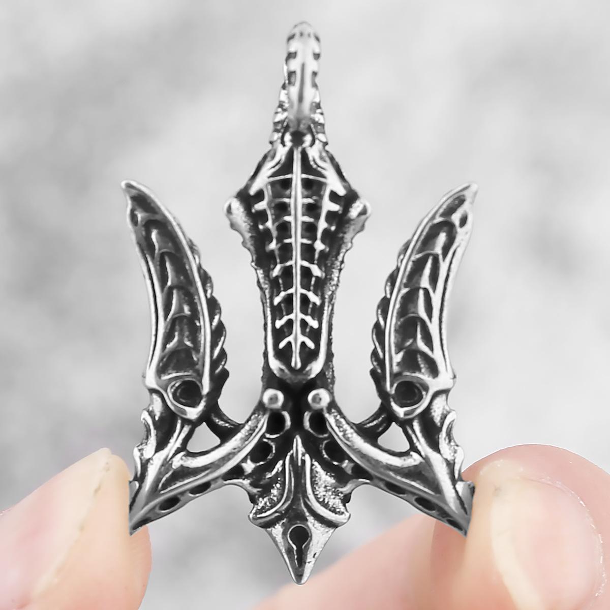 

Viking Anchor Trident Титановая сталь Кулон Viking Кулон Мужское модное всеобъемлющее ожерелье из нержавеющей стали