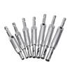 17pcs HSS Self Centering Hinge Drill Bit Set for Pilot Holes in Door Cabinet with 6mm Shank for Electric Drills